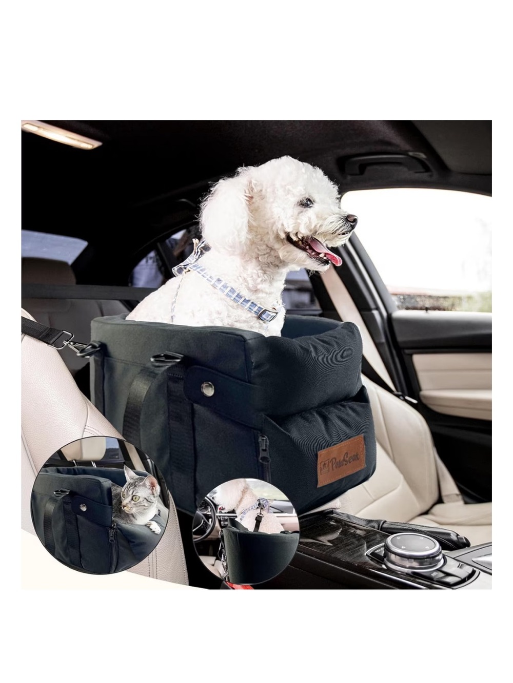 Pawseat Dog Safety Car Booster Seat & Carrier, Small, Black Color
